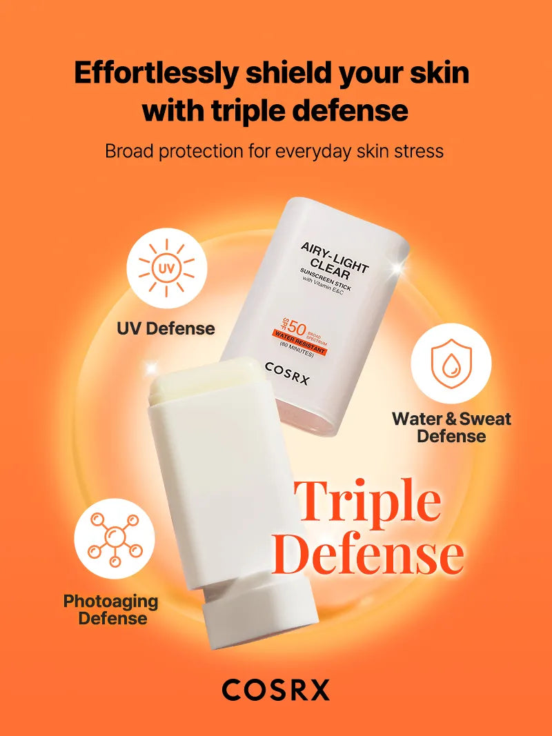 COSRX AIRY-LIGHT OIL CONTROL CLEAR SUNSCREEN STICK SPF 50