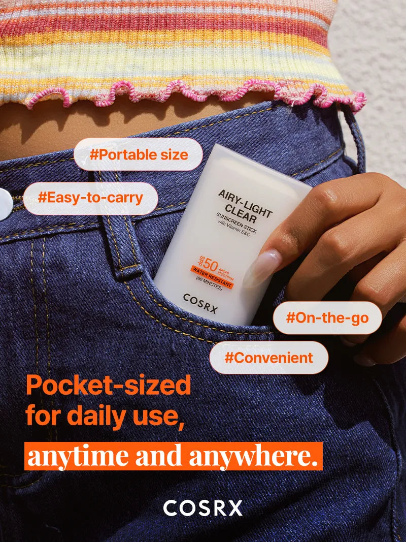 COSRX AIRY-LIGHT OIL CONTROL CLEAR SUNSCREEN STICK SPF 50
