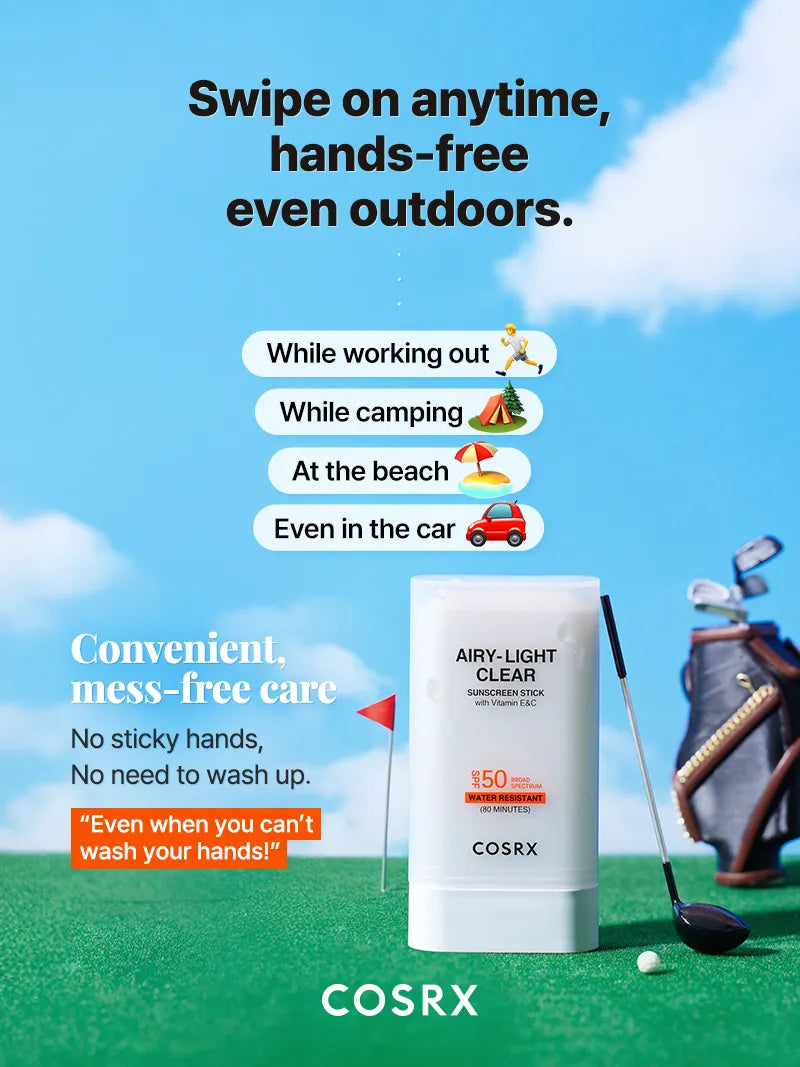 COSRX AIRY-LIGHT OIL CONTROL CLEAR SUNSCREEN STICK SPF 50