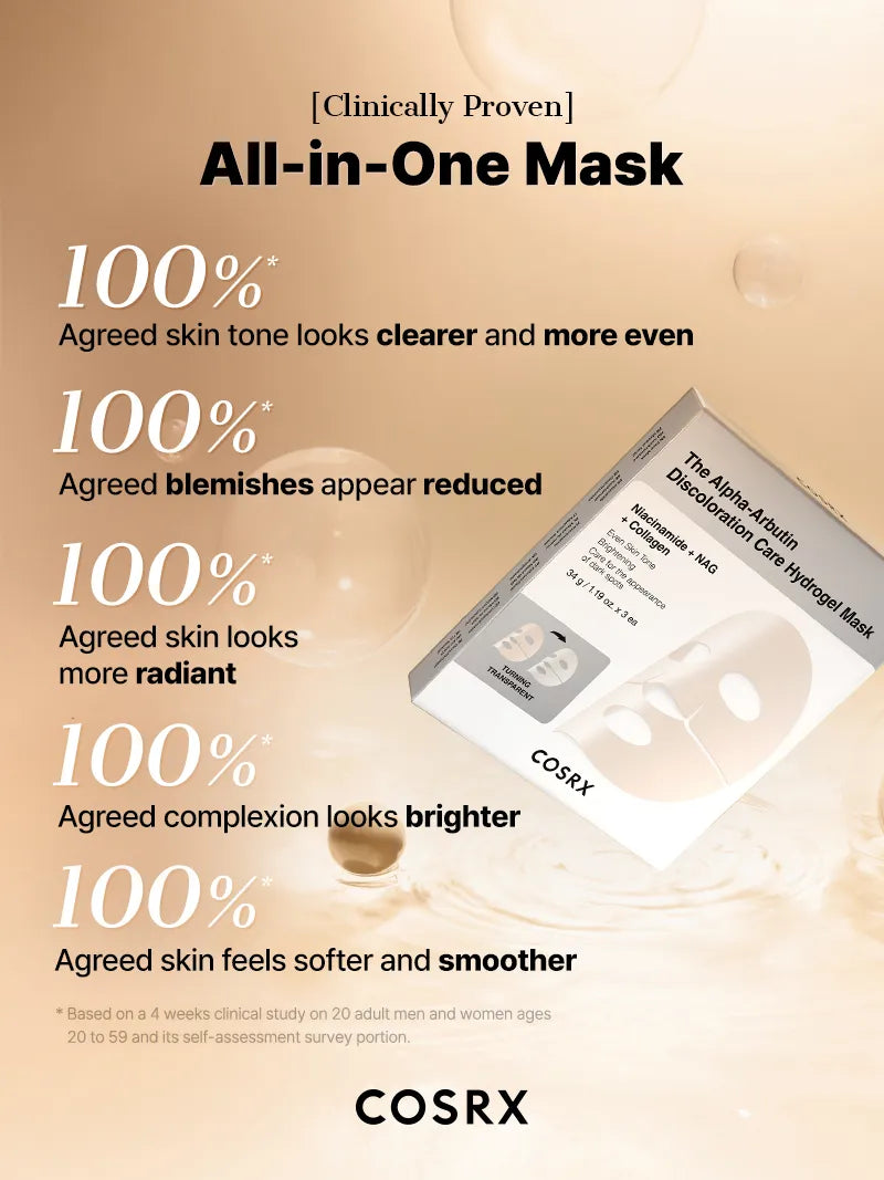 COSRX The Alpha-Arbutin Discoloration Care Hydrogel Mask
