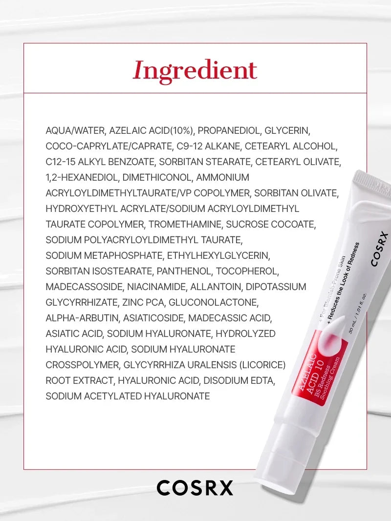 COSRX Azelaic Acid 10 B5 Redness Soothing Cream